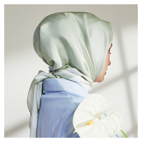 Green Almond Signature Silk Twill Scarf