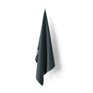 Green Houndstooth Silk Twill Scarf - Thumbnail