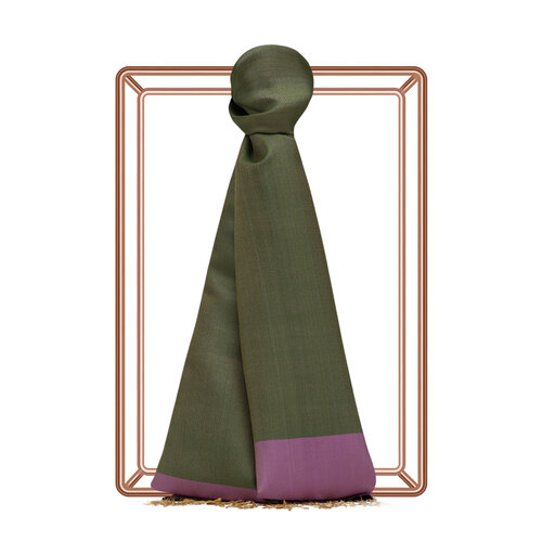 Green Lilac Reversible Silk Scarf