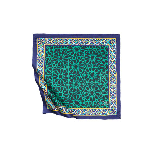 Green Tomb Satin Silk Pocket Square Model 05