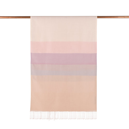 Hydrangea Pink Kushak Striped Silk Scarf