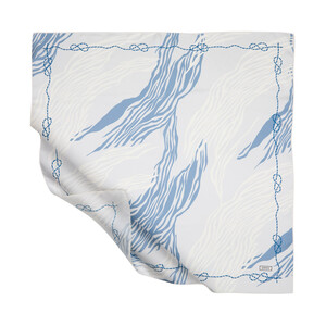 Ice Blue Moss Twill Silk Scarf - Thumbnail