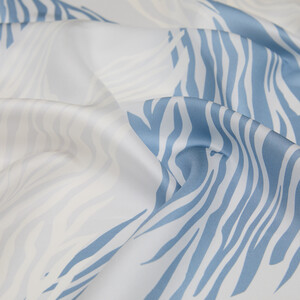 ipekevi - Ice Blue Moss Twill Silk Scarf (1)