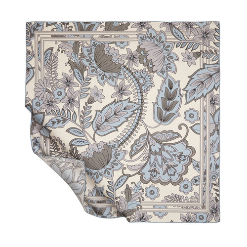 Ice Blue Rebel Ivy Twill Silk Scarf