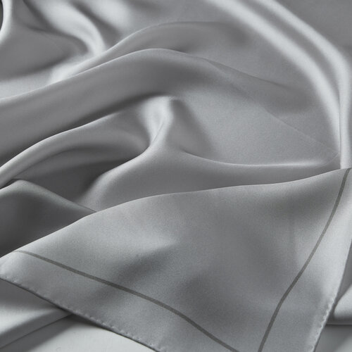 Ice White Frame Silk Twill Scarf