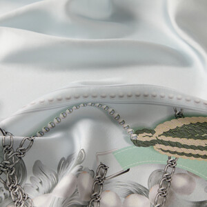 ipekevi - Ice White Jevelry Box Twill Silk Scarf (1)