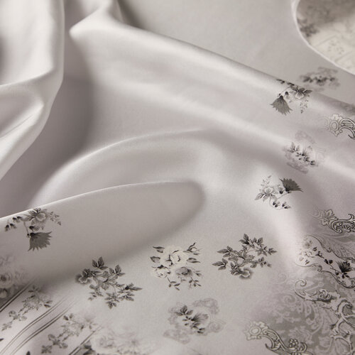 Ice White Mansion of Seniha Sultan Twill Silk Scarf