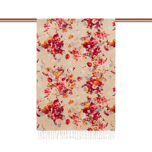 ipekevi - Ivory Garden Spirit Print Silk Scarf (1)