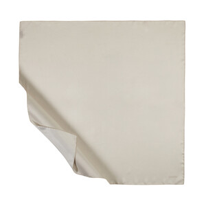 Ivory Plain Silk Twill Scarf - Thumbnail