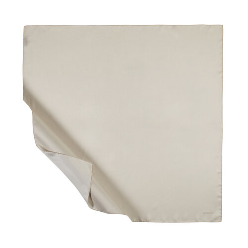 Ivory Plain Silk Twill Scarf