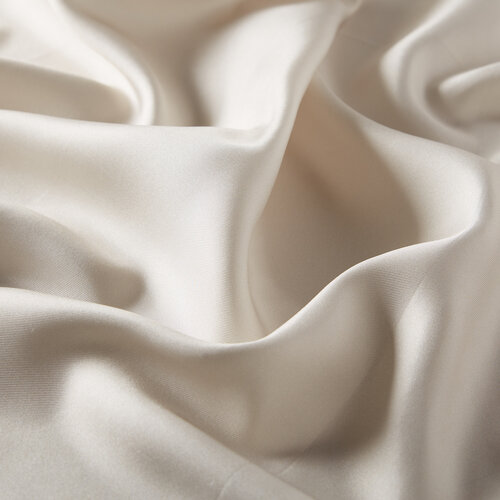 Ivory Plain Silk Twill Scarf