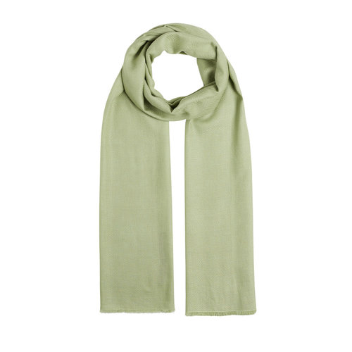 Khaki Green Ikat Cotton Silk Scarf