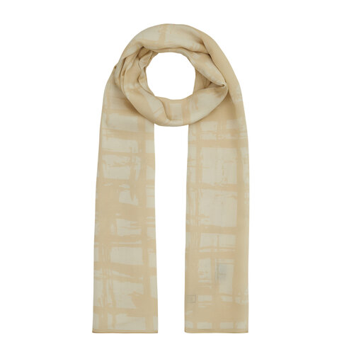 Light Beige Dilemma Cotton Rayon Scarf