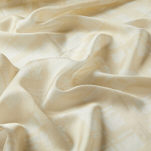 Light Beige Dilemma Cotton Rayon Scarf - Thumbnail