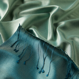 ipekevi - Light Blue Reversible Silk Scarf (1)