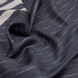 ipekevi - Light Charcoal Signature Silk Twill Scarf (1)