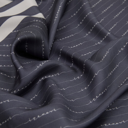 Light Charcoal Signature Silk Twill Scarf