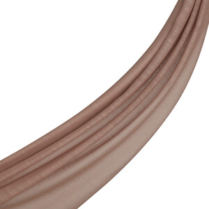 Light Mink Plain Cotton Silk Scarf - Thumbnail