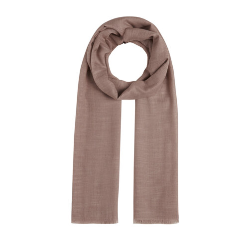 Light Mink Plain Cotton Silk Scarf