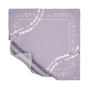 Lilac Pearl Paradise Twill Silk Scarf - Thumbnail