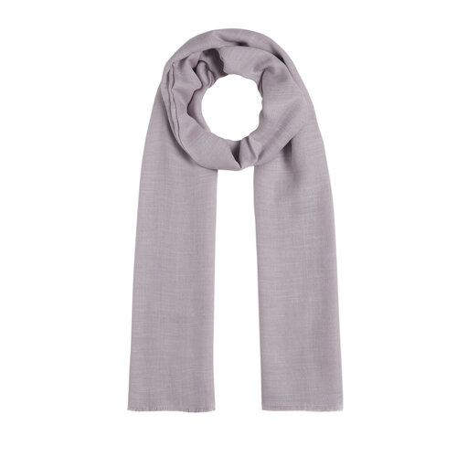 Lilac Plain Cotton Silk Scarf 