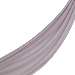 Lilac Plain Cotton Silk Scarf - Thumbnail