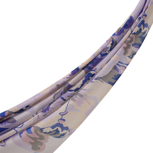 Lilac Purple Flower Marble Cotton Scarf