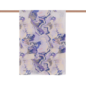 Lilac Purple Flower Marble Cotton Scarf - Thumbnail