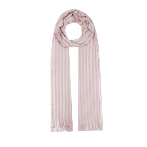 Lilac Striped Silk Scarf Shawl