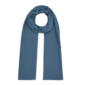 Metalic Blue Plain Cotton Scarf - Thumbnail