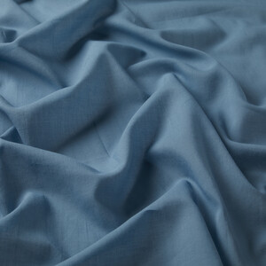 Metalic Blue Plain Cotton Scarf - Thumbnail