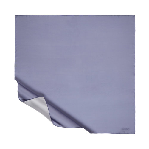 Metallic Blue Plain Silk Twill Scarf