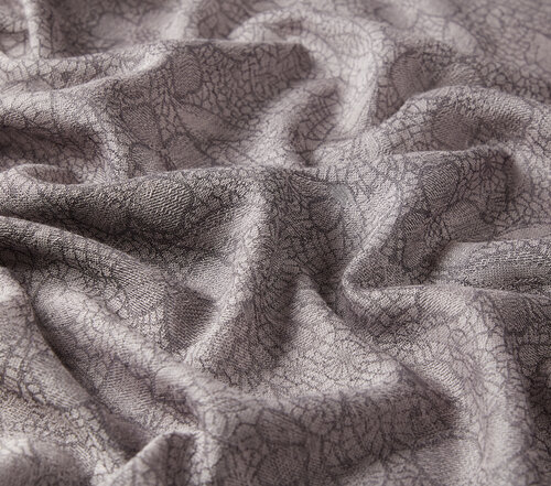 Metallic Silver Lace Vervain Print Scarf