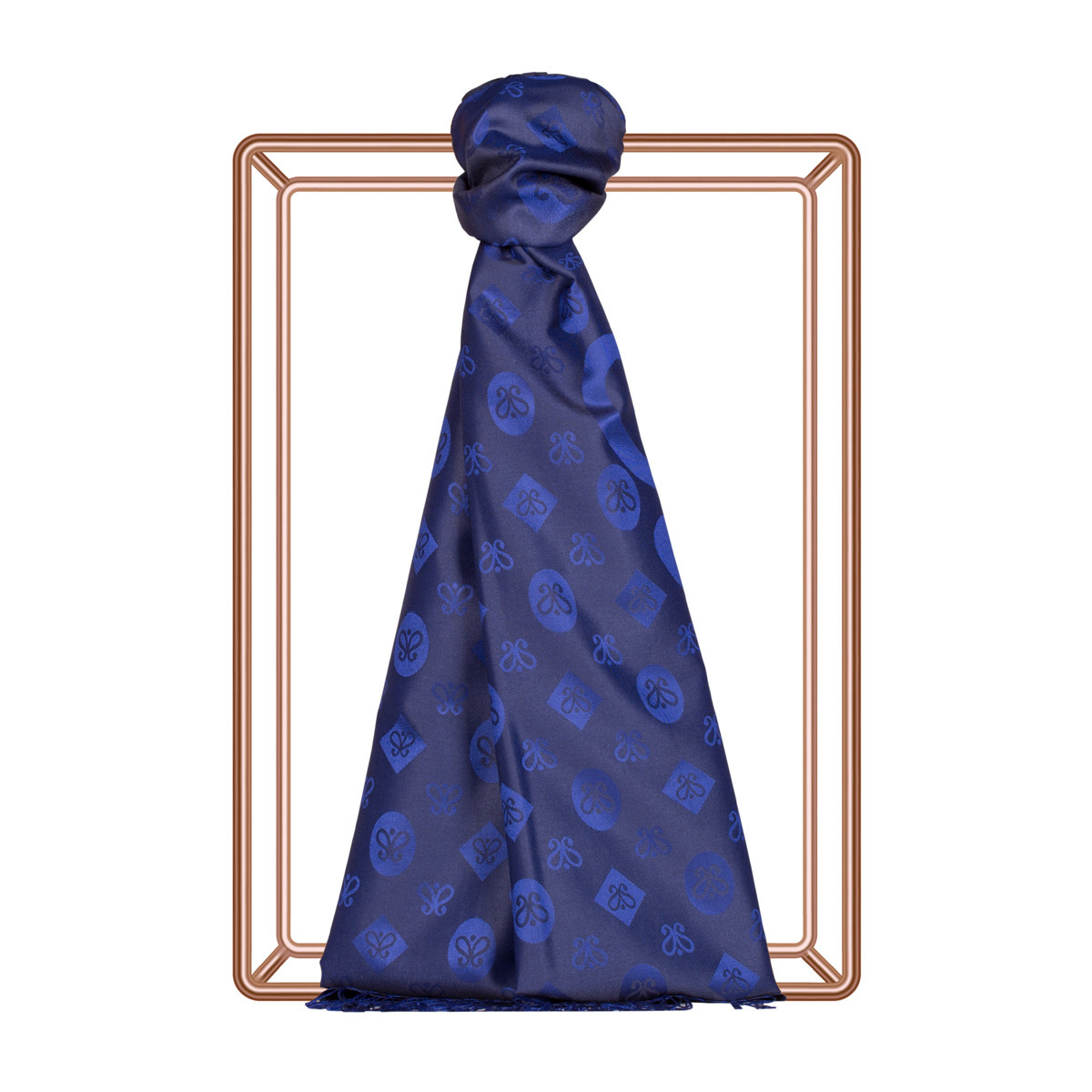 monogram silk scarf