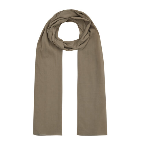 Milky Coffee Plain Cotton Scarf