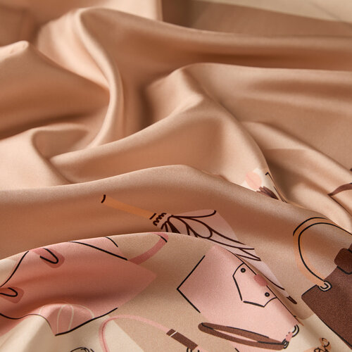 Mink Beige Trend Twill Silk Scarf