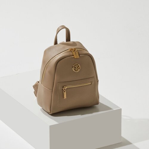 Mink Pocket Detailed Plain Backpack