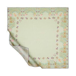 Mint Green Mansion of Seniha Sultan Twill Silk Scarf - Thumbnail