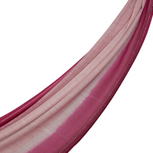 Misty Pink Gradient Wool Silk Scarf - Thumbnail