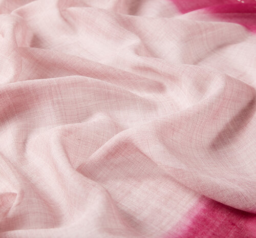 Misty Pink Gradient Wool Silk Scarf