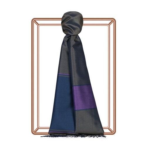 Misty Pink Striped Silk Scarf