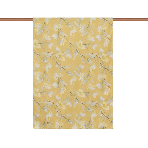 Mustard Yellow Magnolia Cotton Scarf