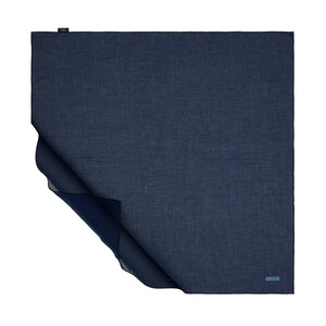 Navy Blsck Plain Cotton Scarf - Thumbnail