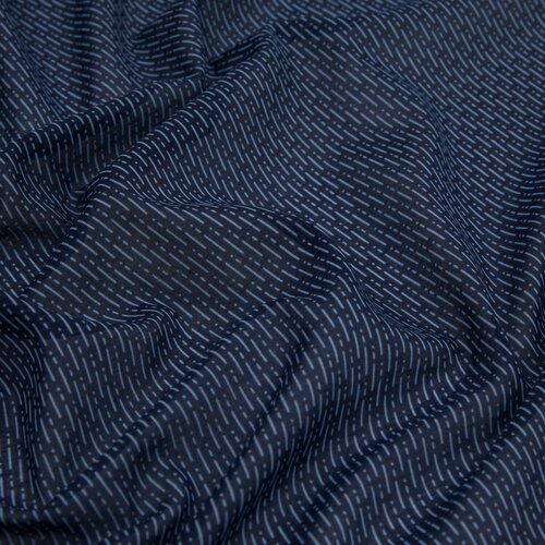 Navy Indıgo Striped Cotton Scarf