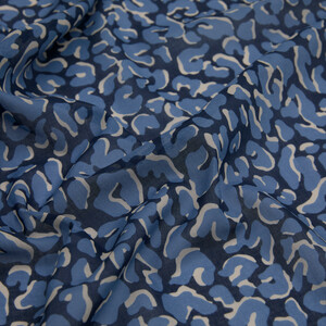 ipekevi - Navy Leopard Print Cotton Scarf (1)