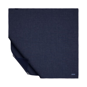 Navy Plain Cotton Scarf - Thumbnail