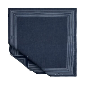 Navy Prive Cotton Scarf - Thumbnail