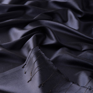 ipekevi - Navy Shantung Silk Scarf (1)