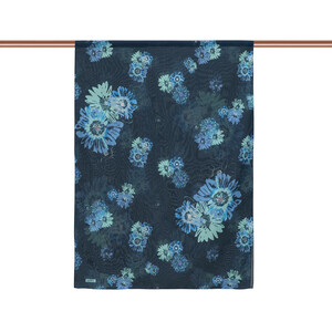 ipekevi - Navy Single Bloom Cotton Scarf (1)