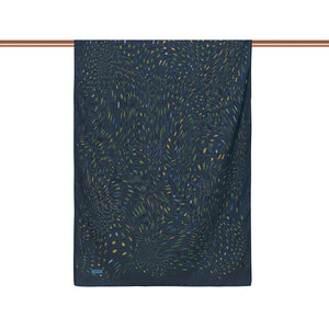 Navy Terrazzo Speckle Cotton Scarf - Thumbnail